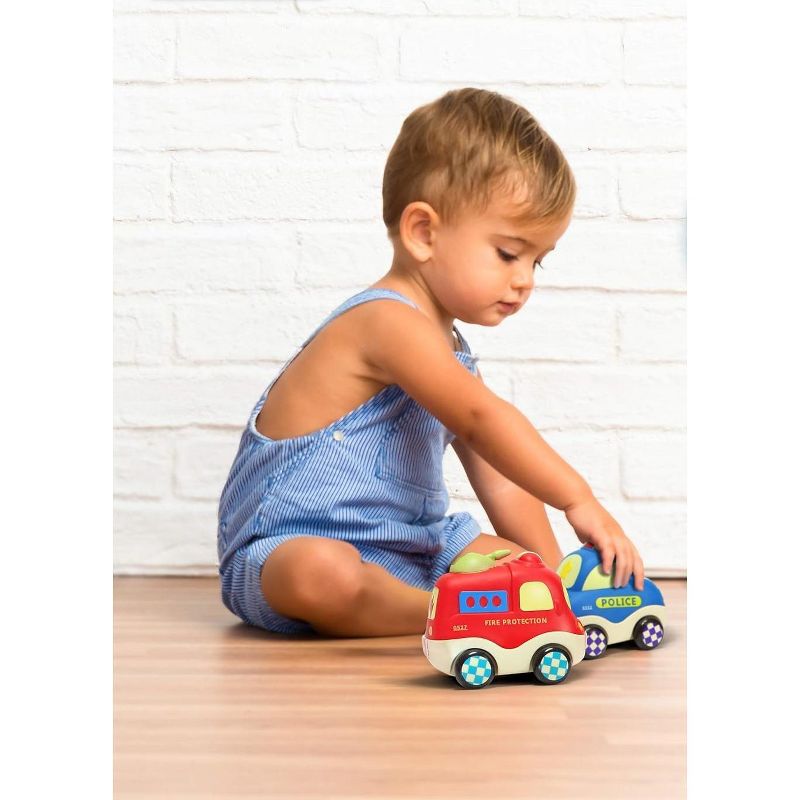 Kidzlane Pull Back Cars for Toddlers - Multicolored - Set of 4, 3 of 4