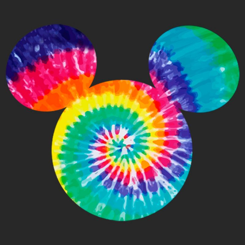 Women's Mickey & Friends Rainbow Tie-Dye Mickey Mouse Logo T-Shirt, 2 of 5