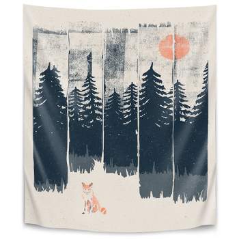 Americanflat Botanical Animal A Fox In The Wild By Ndtank Wall Tapestry