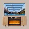 Fireplace TV Stand for Up to 80 inch TVs, Modern Entertainment Center with 36" Electric Fireplace & Adjustable Shelves for Living Room - 2 of 4
