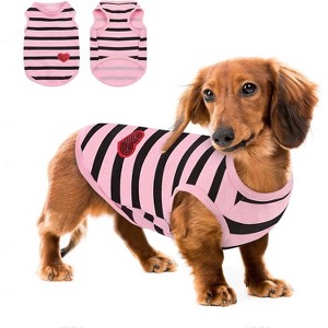 Dog Shirt, Pet Clothes for All Season, Soft Breathable Shirt for Dogs Cats Boy Girl, Breathable Lightweight Pet Tshirt for Frenchie, Dachshund, Yorkie - 1 of 4