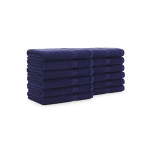 Arkwright True Color Hand Towels - (Pack of 12) Lightweight Absorbent Bathroom Towel, Quick Dry Linen, 16 x 27 in - 1 of 4