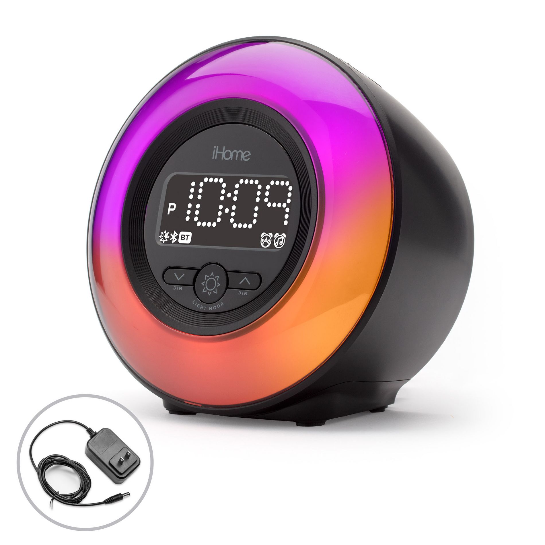 iHome Bluetooth Alarm Clock Radio with USB Charging Port - Black (iBT295B)