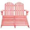 Garden Chair Pink Solid fir wood Large Detachable vidaXL - 2 of 4