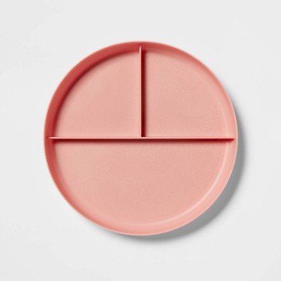 10.5 Plastic Dinner Plate Coral Pink - Room Essentials™ : Target