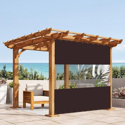 Covers&All Outdoor Clear Panel Curtain, Outdoor Curtains for Patio, Waterproof & Weather Resistant Tarp