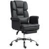 HOMCOM Executive Office Chair with Footrest and Lumbar Support, PU Leather Office Desk Chair, Ergonomic, Reclining and Swivel Chair - image 4 of 4