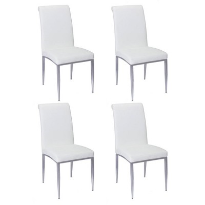 Chintaly Imports,Contemporary Upholstered Cantilever Side Chair - Set of 4
