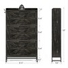 51" Tall Narrow Shoe Cabinet with 2 Drawers, Retro Entryway Shoe Storage Cabinet with Large Capacity for Hallway, Living Room, Balcony - 2 of 4