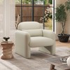 Roundhill Furniture Dylan Modern Upholstered Barrel Armchair, Cream White - 4 of 4