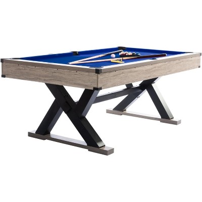 7ft Pool Table for Home,Heavy Duty Billiard Tables with Sturdy K-Shape Metal Legs,Complete Set with Cue Sticks,Pool Balls, Triangle,Chalk,Brush