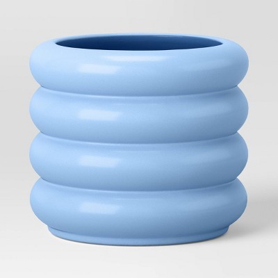 Small Bubble Ceramic Planter Blue - Room Essentials™