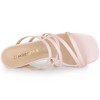 Allegra K Women's Square Toe Crisscross Strap Block Heels Slide Sandals - 4 of 4