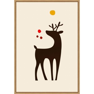 Amanti Art 23"x33" Rudolph Searching for His Nose by Eins Kubistika Framed Canvas Wall Art - 1 of 4