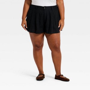 Women's High-Rise Pleated Fashion Shorts - Universal Thread™ - 1 of 3