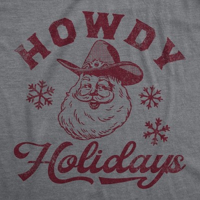 Мужские футболки Crazy Dog T-Shirts, Inc. Mens Funny T Shirts Howdy Holidays Sarcastic Christmas Graphic Novelty Tee for Men - Crazy Dog Men's T Shirt Gift For Christmas Dark Grey L — фото 2