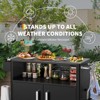 Garvee Outdoor Bar Cart,Grill Cart with Storage Cabinet, Kitchen Cart Island, Multifunction Food Prep Table with Hooks Spice Rack - 4 of 4