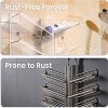 Attop Transparent Acrylic Bathroom Storage Box - Wall-mounted Suction Cup Shampoo Rack, No Drilling Rust-proof Sturdy Durable Shower Combination Shelf - 4 of 4
