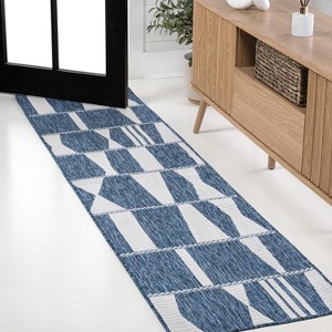 JONATHAN Y Odette Modern Geometric Abstract Two-Tone Indoor/Outdoor Area Rug - 1 of 4