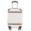 3-Piece Hardshell Luggage Sets With Bags Carry-On Suitcase Double Spinner Wheels With Tsa Lock,Single Vintage Luggage 20 In-Cuddlewood - 3 of 4