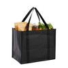 Okuna Outpost 10 Pack Extra Large Black Reusable Grocery Bags for Shopping and Small Business, 15.75 x 10 x 13 In - 3 of 4
