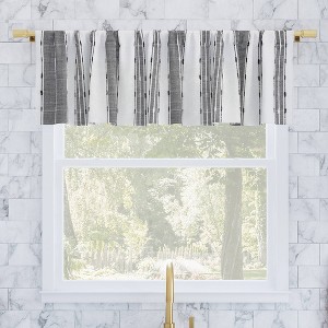 52"x14" Archaeo Slub Textured Striped Cotton Cafe Curtain Valance - 1 of 3