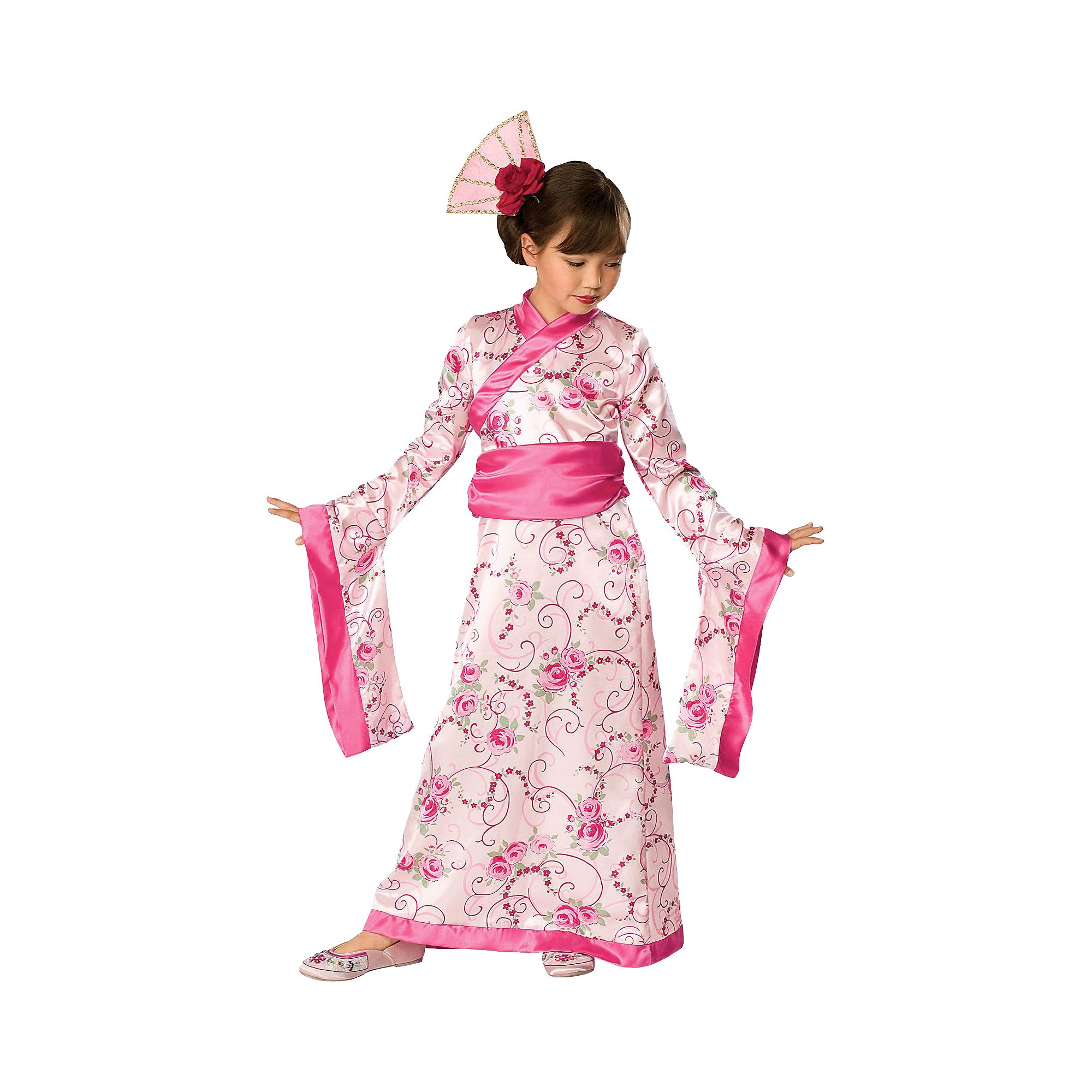 Halloween Girls' Cherry Blossom Costume Medium (7-8), Girl's, Size: Medium(7-8), Red