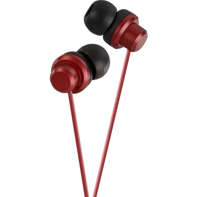 JVC HA-FX8-R Earphone - Stereo - Red - Wired - Gold Plated Connector - Earbud - Binaural - Open - 3.28 ft Cable