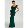 QUIZ Women's Scuba Crepe Asymmetric Cowl Neck Maxi Dress - 3 of 4
