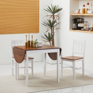 NicBex Solid Wood Extendable Dining Table with Drop Leaves,Modern Folding Kitchen Table for Small Spaces,Dining Room Furniture - 1 of 4