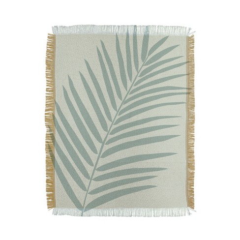 Daily Regina Designs Palm Leaf Sage Woven Throw Blanket - Deny Designs :  Target