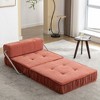 Folding Sofa Bed, 1 Seat Futon Sleeper Convertible Chair Floor Couch with Removable Back Cushion, 4L -ModernLuxe - image 3 of 4