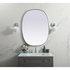 Elegant Lighting Metal Frame Oval Mirror 30x40 Inch in Silver - 2 of 4