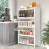 GlasFlength Decorative Storage Cabinets, 4 Level Flip Door, Gloss White, 31.5"*13.8"*40.8" - 4 of 4