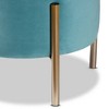 Malina Velvet Metal Storage Ottoman - Baxton Studio - 4 of 4