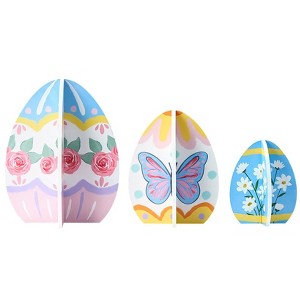 The Lakeside Collection Easter Egg Wood Decor 3 Piece Set - 1 of 2