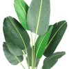 5 FT Artificial Bird of Paradise Tree with 8 Trunks, Faux Banana Leaf Plants with Pot, Lifelike Fake Greenery Plants for Indoor Outdoor Living Room - 4 of 4