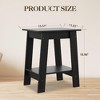 2-Tier Wood End Table,Small Side Table with Storage Shelf for Small Spaces, Bedroom, Entryway, Farmhouse - 4 of 4
