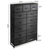 Tall Dresser with 13 Drawers, Fabric Storage Organizer Chest for Bedroom, Sturdy Steel Frame with Wood Top - 4 of 4