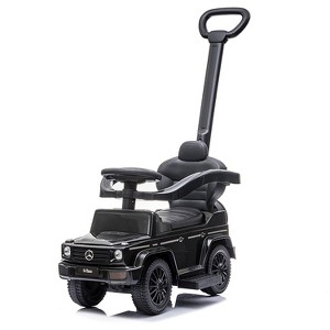 Best Ride On Cars Kids Outdoor Stroller Mercedes G-Wagon 3-in-1 Push Car with Detachable Handle, Safety Rails, and Working Horn - 1 of 4