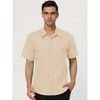 Lars Amadeus Men's Short Sleeves Polka Dots Button Down Dress Shirt - 2 of 4
