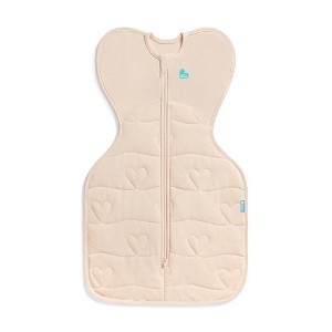 Love To Dream Baby Girl Swaddle Up Sleep Sack - Extra Warm Cotton 3.5 TOG Sleeveless Wrap - Blush Hearts - 1 of 4