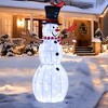 Tangkula 4.8 FT Christmas Snowman with 120 LED Lights Collapsible Xmas Snowman - 3 of 4