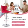 Sapphtopaz Modern Velvet Bar Stools Set of 2 with Button Tufted Upholstered Swivel Counter Height Bar Stools with Nailhead for Kitchen Island - 2 of 4