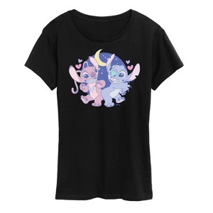Women's - Lilo and Stitch - Stitch And Angel Short Sleeve Graphic T-Shirt - 1 of 4