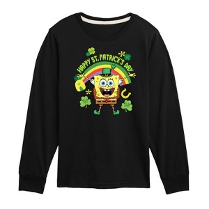 Boys' - SpongeBob Squarepants - Happy St Patricks Day Long Sleeve Graphic T-Shirt - 1 of 4