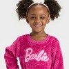Toddler Girls' Barbie Woobie Pullover Sweatshirt - Pink - 2 of 4