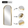 Spassway 71"H x 33"W Arched Versatile Decorative Aluminum Alloy Mirror Art Designs for Living Room Bedroom Entryway Office Home Black/Gold Available - 4 of 4