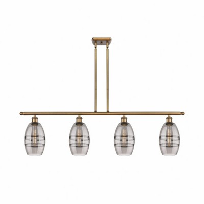 Vaz - 4 Light Stem Hung Island In Industrial Style-8.63 Inches Tall and 48 Inches Wide