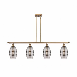Vaz - 4 Light Stem Hung Island In Industrial Style-8.63 Inches Tall and 48 Inches Wide - 1 of 1